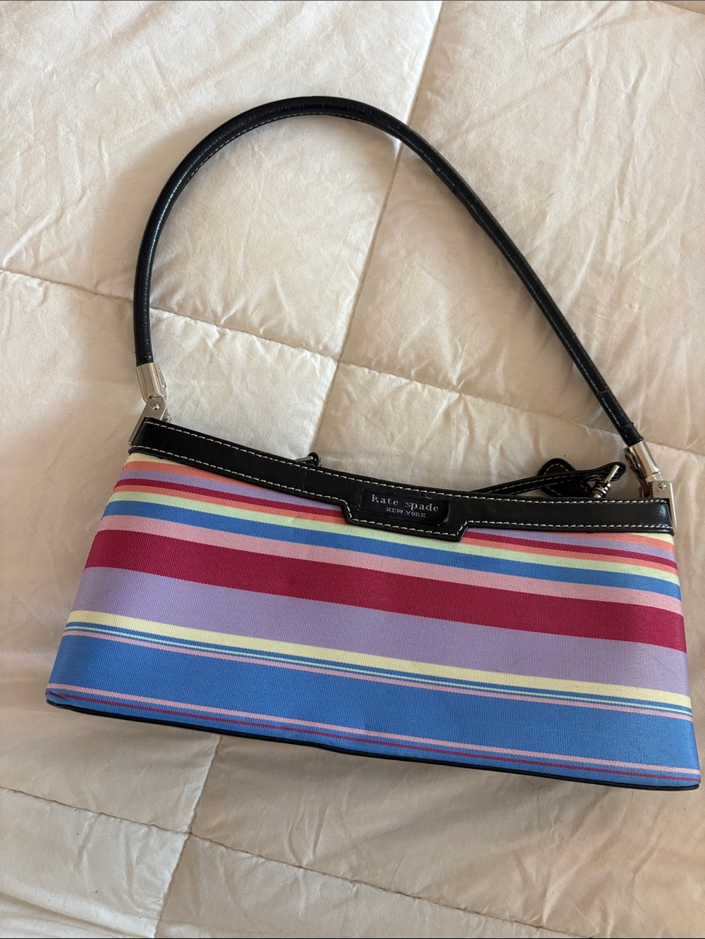 kate spade Striped Shoulder Bag - Blue, Purple, Pink, Black